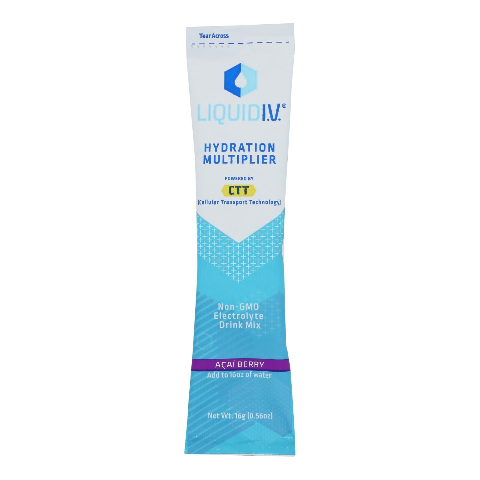 Liquid I.v. - Drink Mix Acai Berry Single - Case Of 8 - .56 Oz - Maras Green