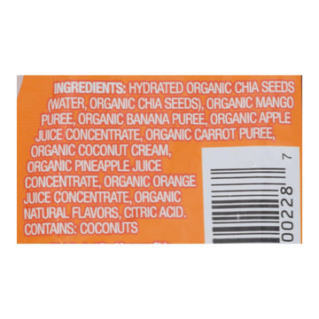 Mamma Chia Squeeze Vitality Snack - Mango Coconut - Case Of 16 - 3.5 Oz. - Maras Green