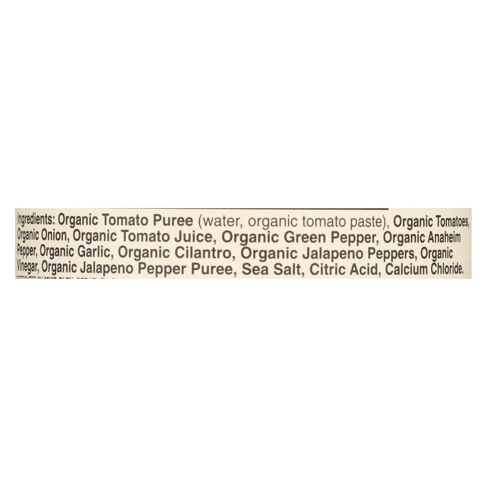 Muir Glen Medium Garlic Cilantro Salsa - Tomato - Case Of 12 - 16 Oz. - Maras Green
