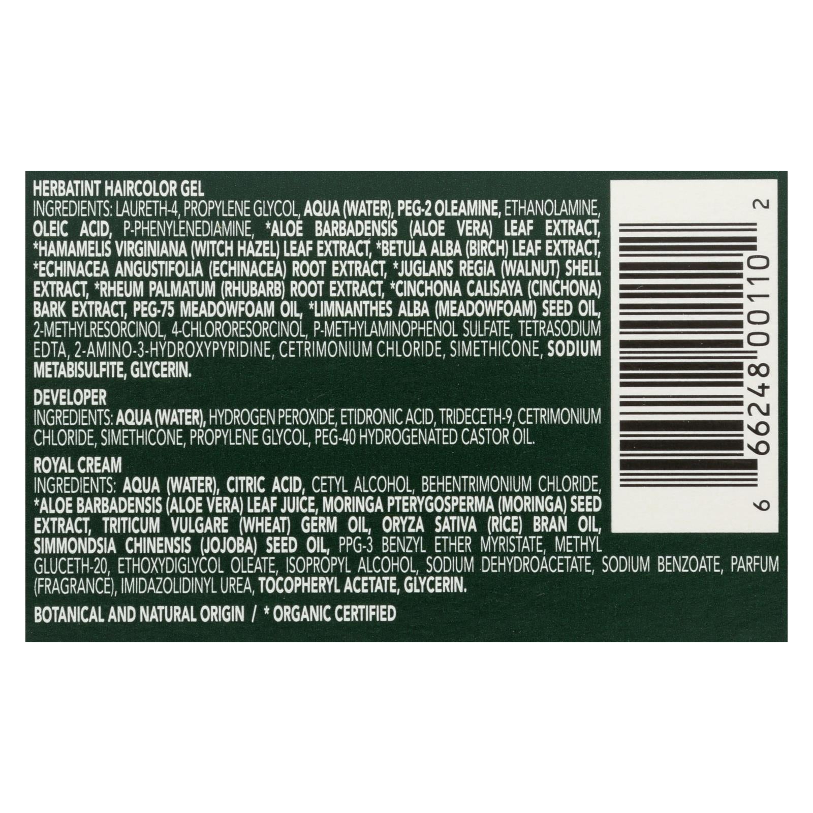 Herbatint Permanent Herbal Haircolour Gel 4d Golden Chestnut - 135 Ml - Maras Green