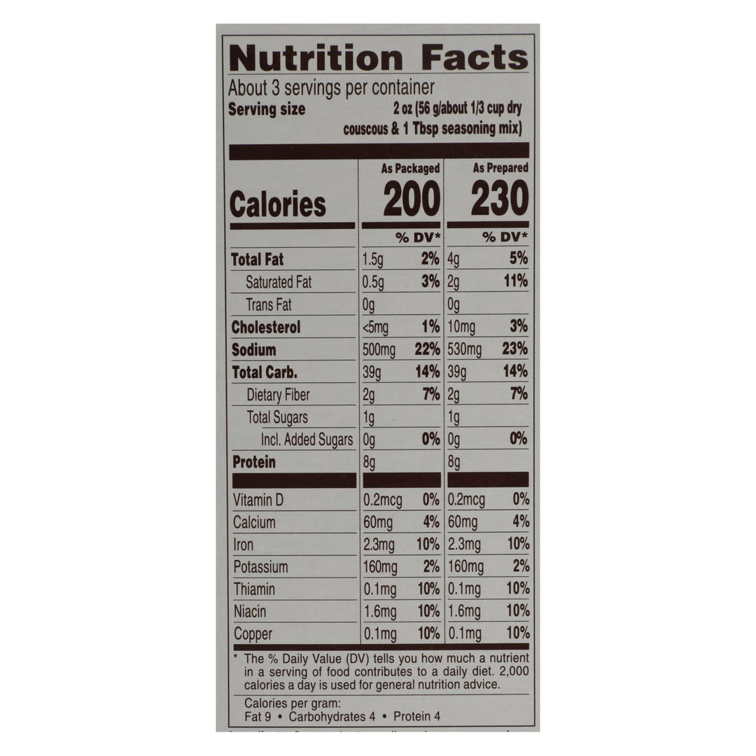 Near East Couscous Mix - Parmesan - Case Of 12 - 5.9 Oz. - Maras Green