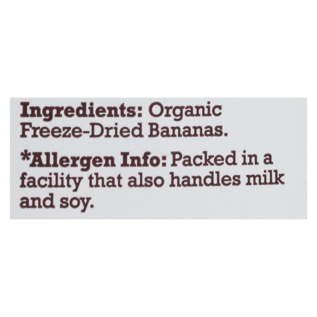 Natierra Organic Freeze Dried Raw - Banana - Case Of 12 - 2.5 Oz. - Maras Green