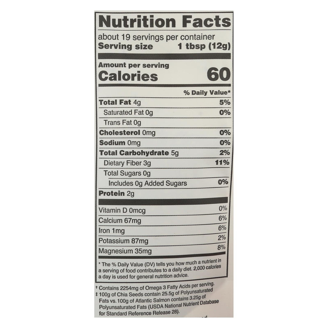 Navitas Naturals Chia Seeds - Organic - Raw - 8 Oz - Case Of 12 - Maras Green