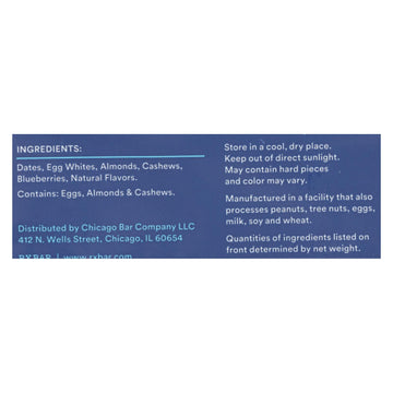 Rxbar - Protein Bar - Blueberry - Case Of 12 - 1.83 Oz. - Maras Green