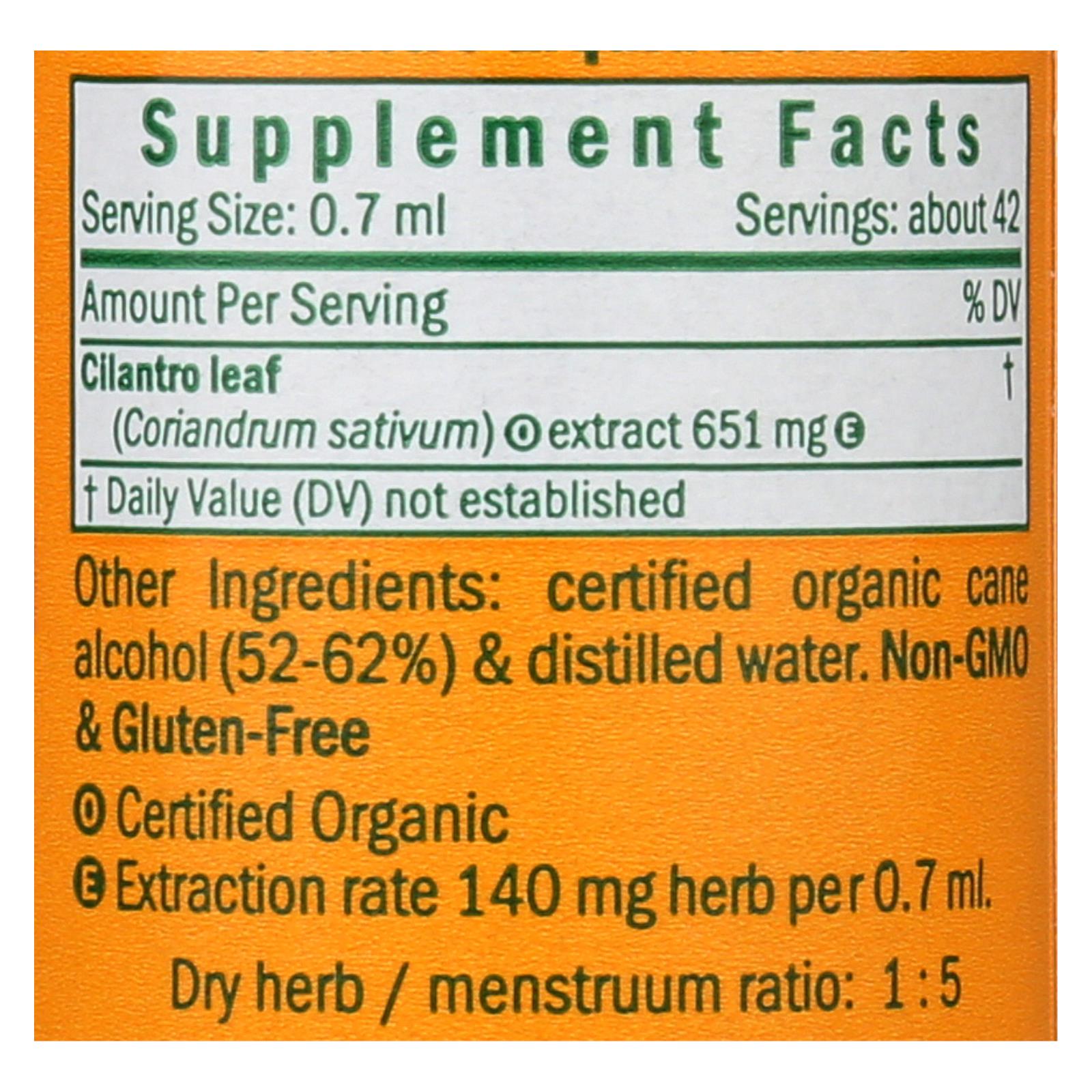 Herb Pharm - Cilantro Whole Leaf - 1 Each-1 Fz - Maras Green