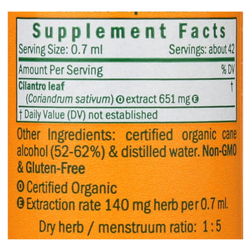 Herb Pharm - Cilantro Whole Leaf - 1 Each-1 Fz - Maras Green