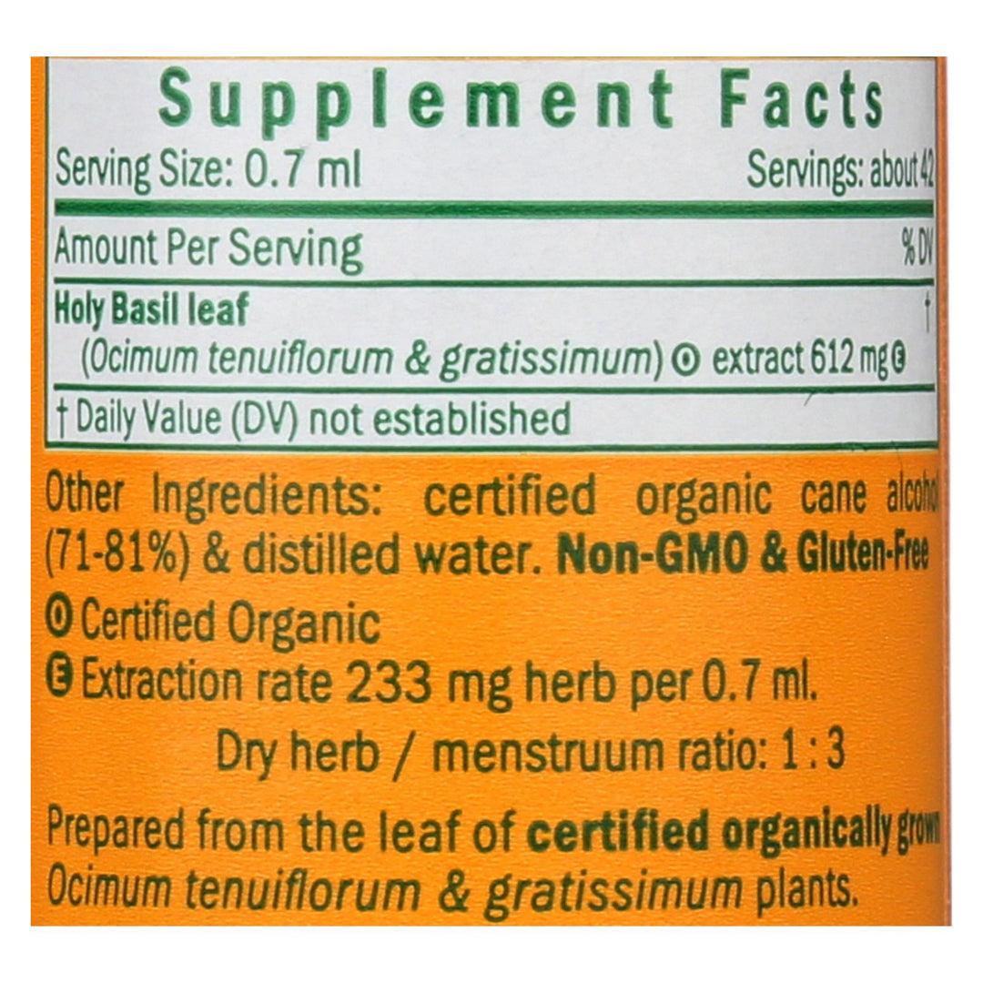 Herb Pharm - Holy Basil Extract - 1 Each-1 Fz - Maras Green