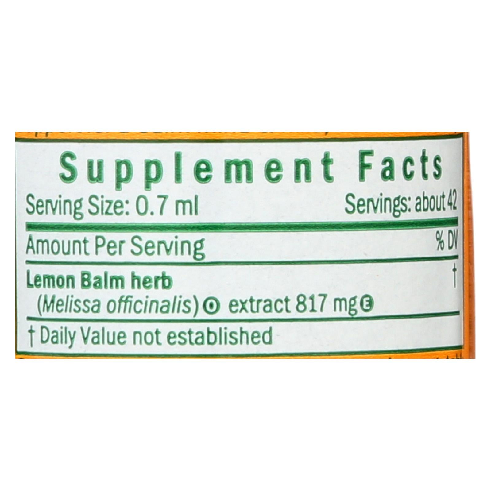 Herb Pharm - Lemon Balm Glycerite - 1 Each-1 Oz - Maras Green