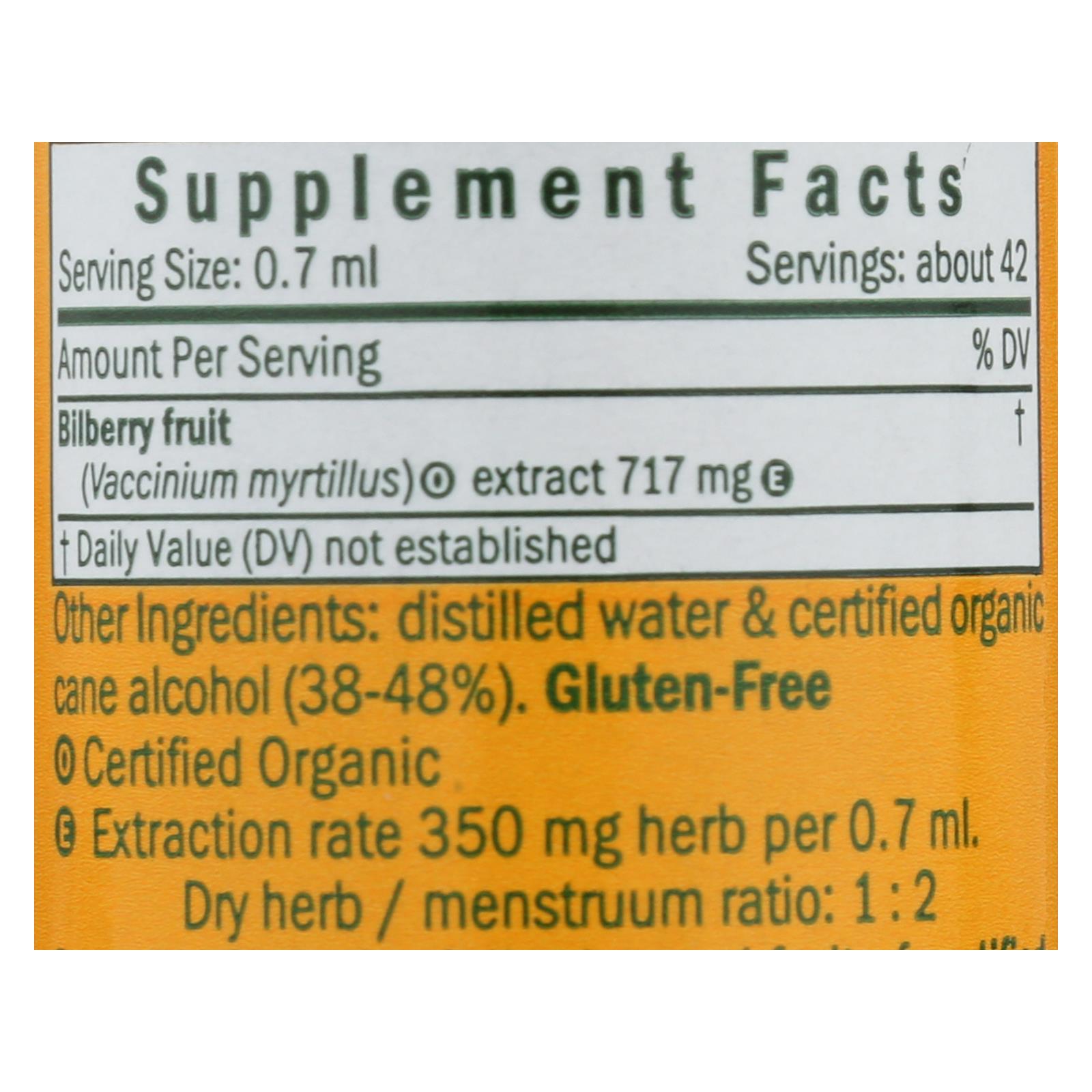 Herb Pharm - Bilberry - 1 Each-1 Fz - Maras Green