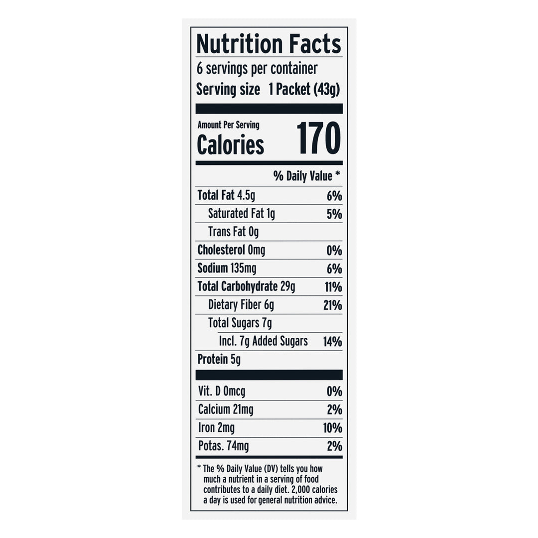 Purely Elizabeth - Oatmeal Chocolate Chunk 6pk - Case Of 6 - 9.12 Oz - Maras Green