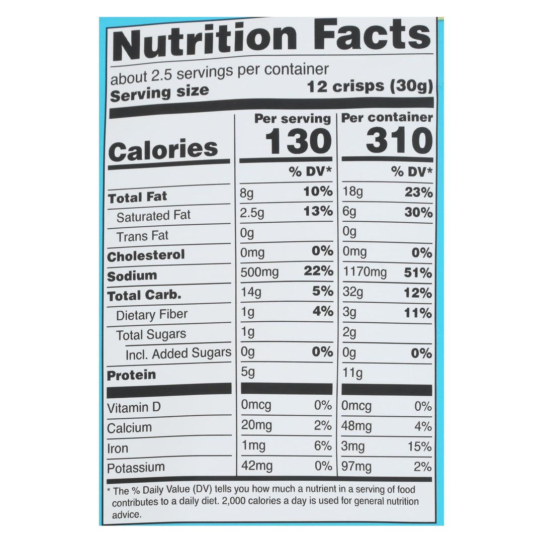 Hippie Snacks - Cauliflower Crsps Ranch - Case Of 8 - 2.5 Oz - Maras Green