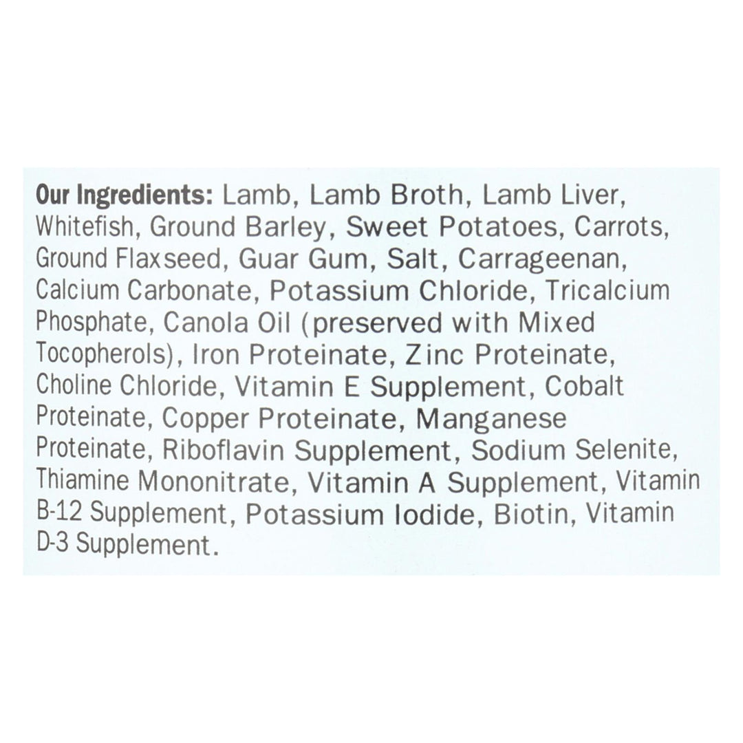 Wellness Pet Products Dog Food - Lamb And Sweet Potato Recipe - Case Of 12 - 12.5 Oz. - Maras Green