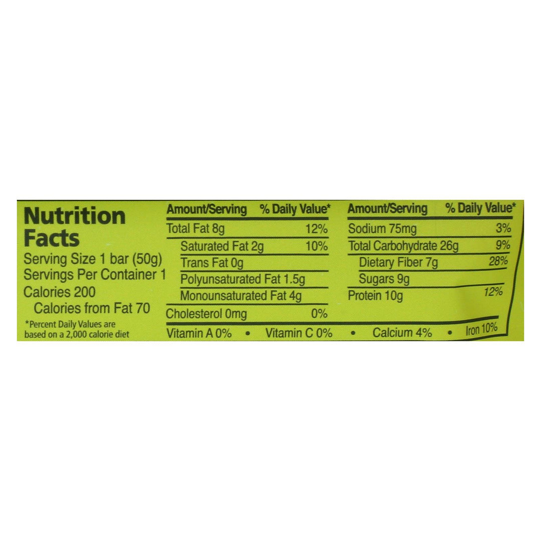 Zing Nutrition Bar - Oatmeal Chocolate Chip - Case Of 12 - 1.76 Oz. - Maras Green