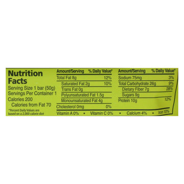 Zing Nutrition Bar - Oatmeal Chocolate Chip - Case Of 12 - 1.76 Oz. - Maras Green