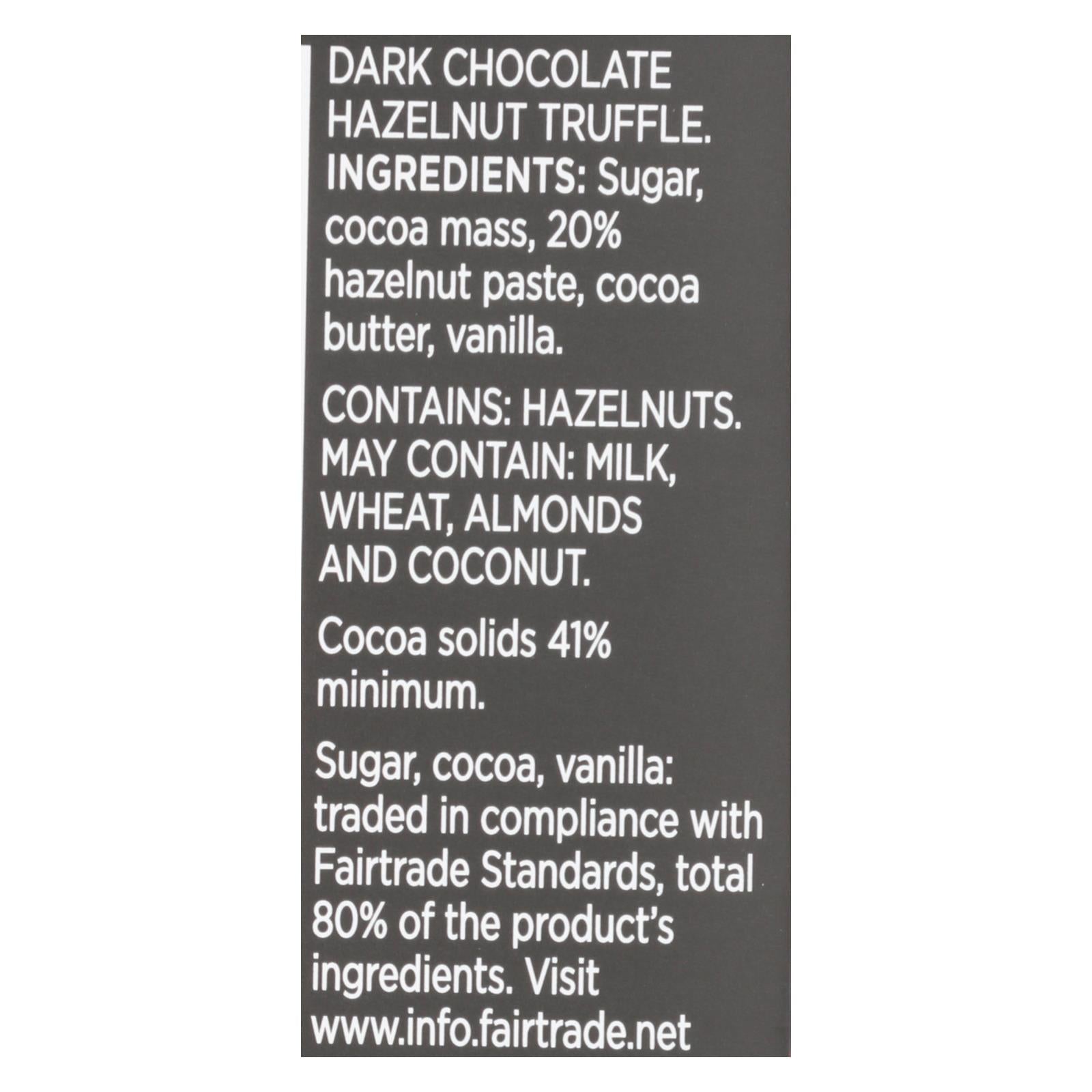 Divine - Bar Dark Chocolate Hazelnut Trffl - Case Of 12 - 3 Oz - Maras Green