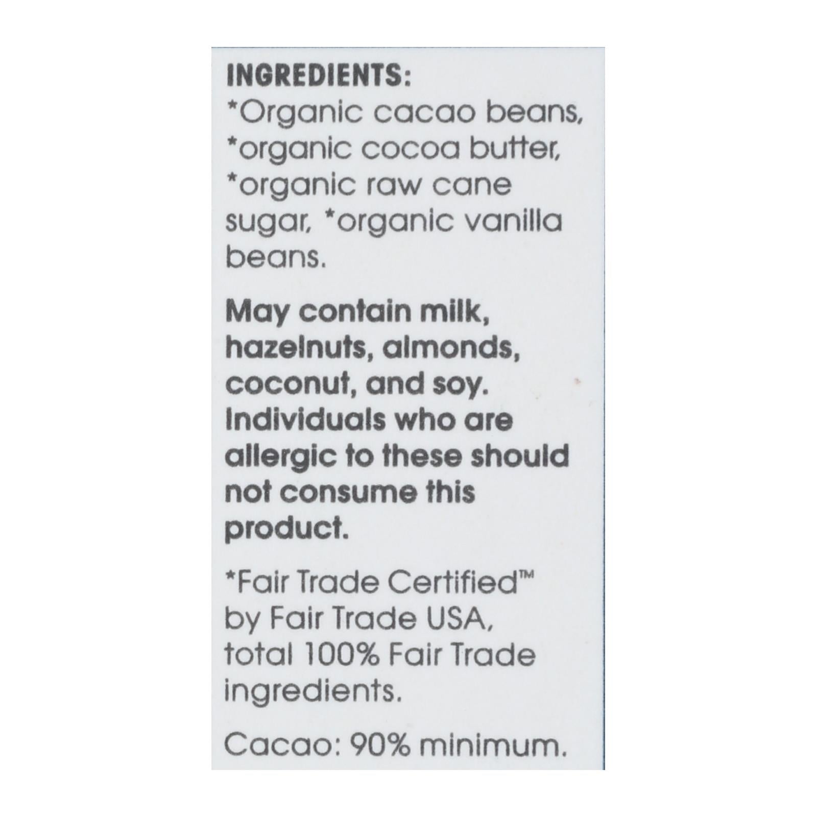 Alter Eco Americas Organic Chocolate Bar - Dark Super Blackout - Case Of 12 - 2.65 Oz - Maras Green