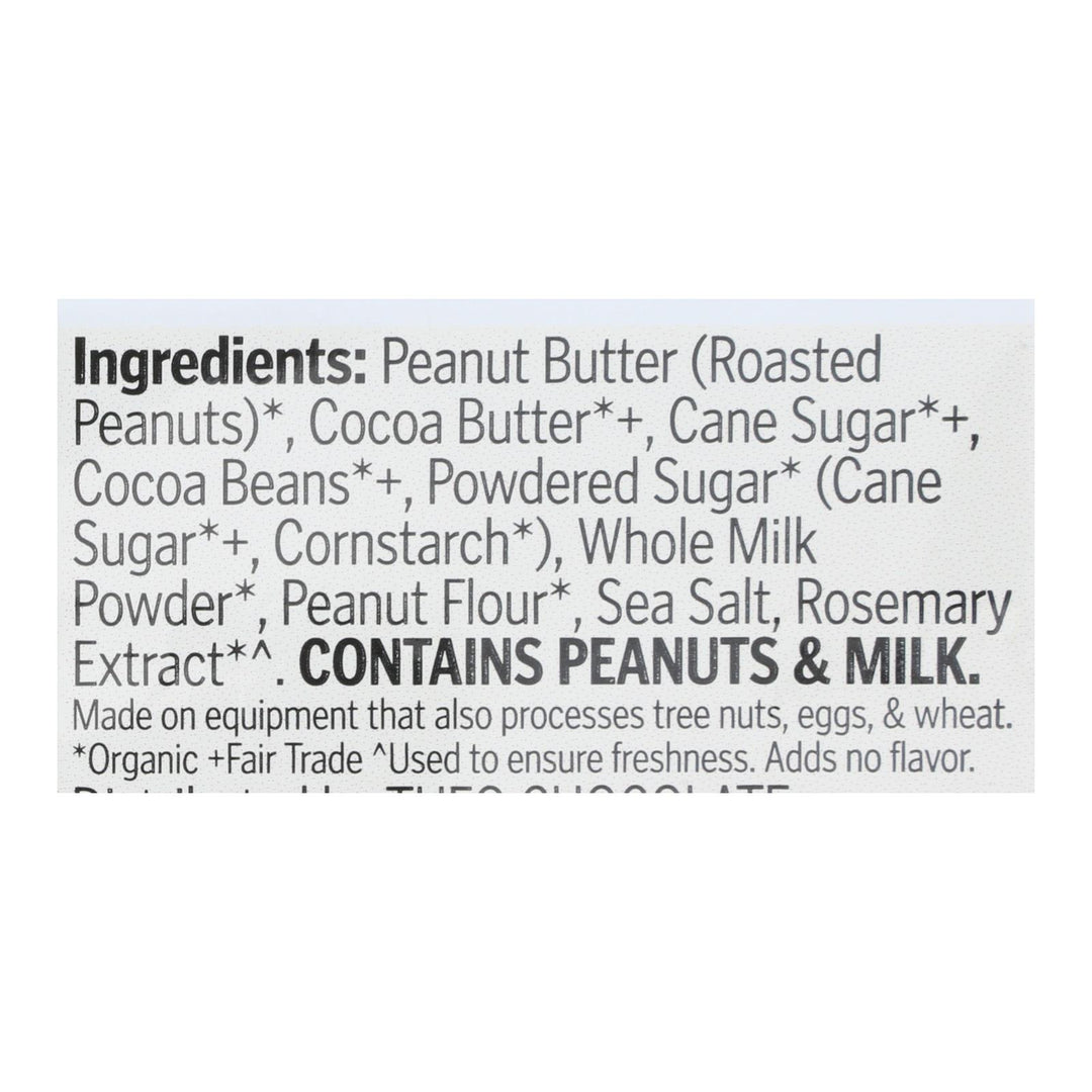 Theo Chocolate Peanut Butter Cups - Milk Chocolate - 1.3 Oz - Case Of 12 - Maras Green