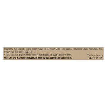 Chocolove Xoxox - Premium Chocolate Bar - Dark Chocolate - Orange Peel - 3.2 Oz Bars - Case Of 12 - Maras Green