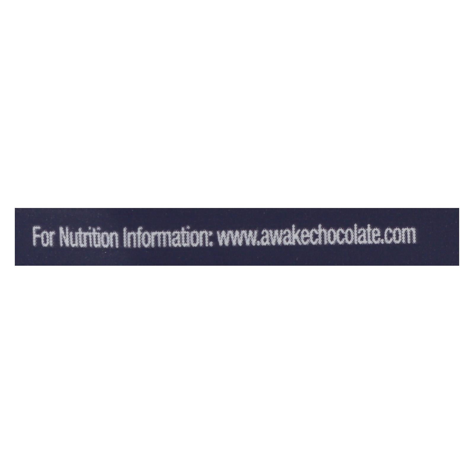 Awake Chocolate - Bites Dark Chocolate - Case Of 50 - 0.47 Ounces - Maras Green