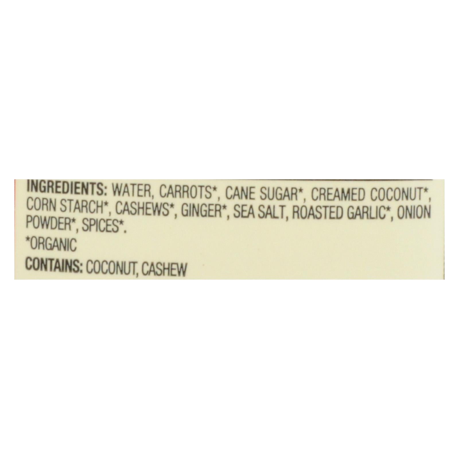 Pacific Natural Foods Carrot Ginger Soup - Organic Cashew - Case Of 12 - 32 Fl Oz. - Maras Green