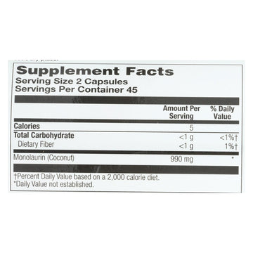 Health From The Sun Monolaurin - 1 Each - 90 Vcap - Maras Green