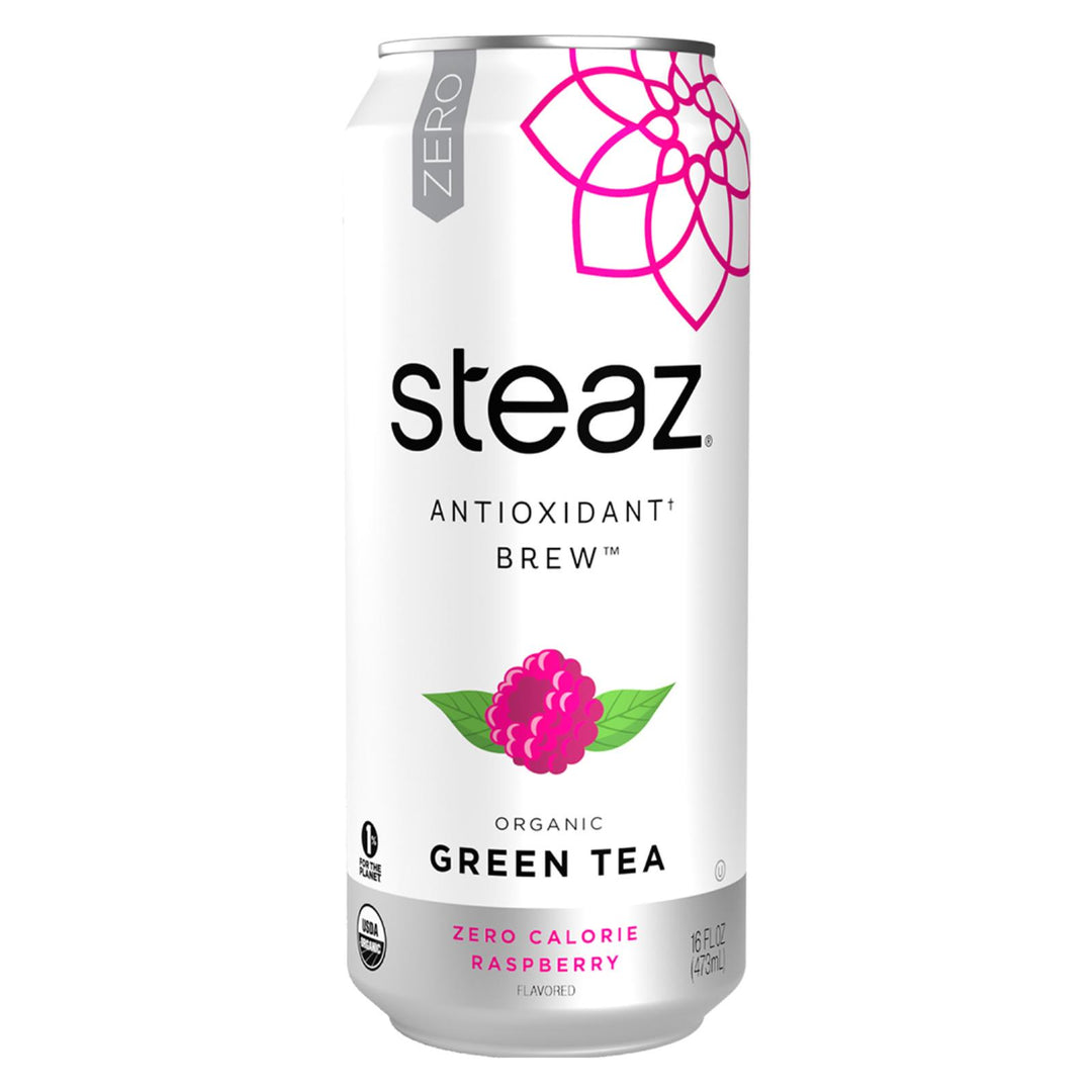 Steaz Zero Calorie Green Tea - Raspberry - Case Of 12 - 16 Fl Oz. - Maras Green