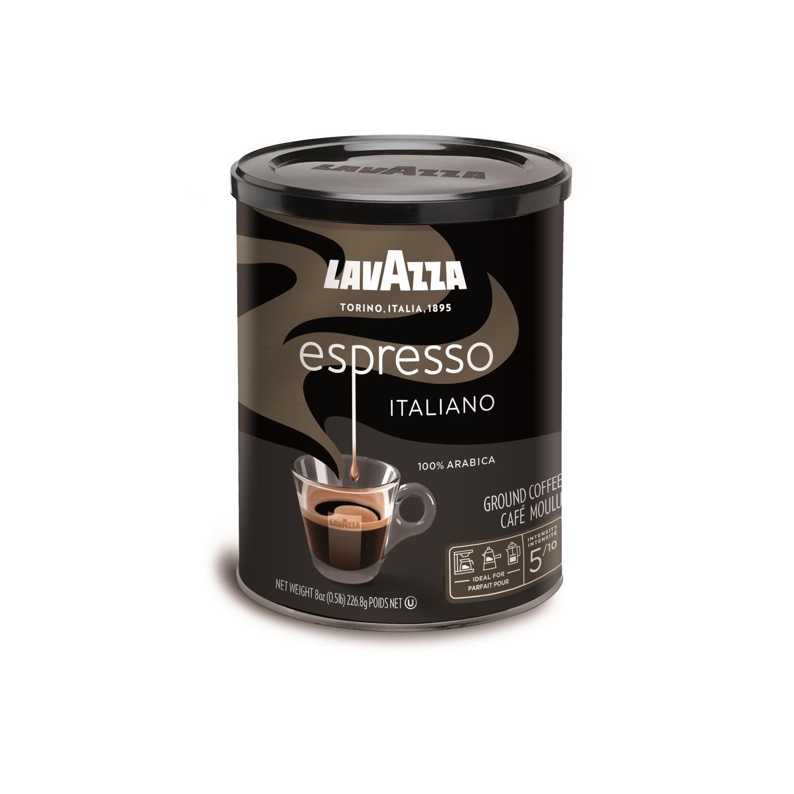 Lavazza Ground Coffee - Espresso Canned - Case Of 12 - 8 Oz - Maras Green