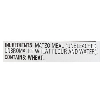Manischewitz - Matzo Meal - Case Of 12 - 16 Oz. - Maras Green