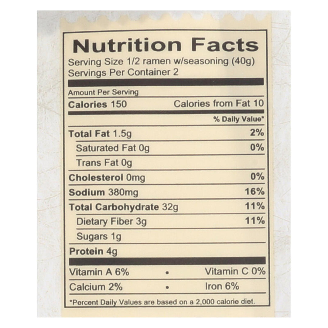 Lotus Foods Buckwheat Mushroom Brown Rice Ramen With Vegetable Soup - Case Of 10 - 2.8 Oz. - Maras Green