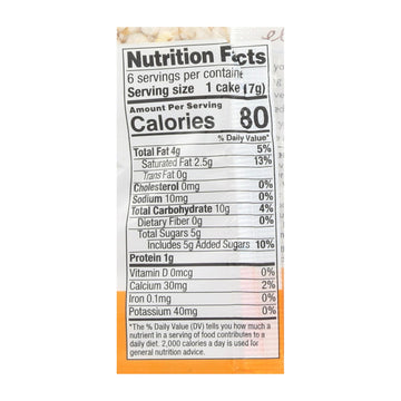 Element Organic Dipped Rice Cakes - Vanilla Orange - Case Of 6 - 3.5 Oz - Maras Green