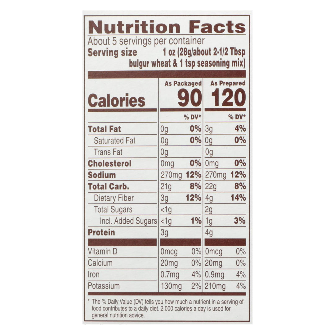 Near East Tabbouleh Mix - Wheat Salad - Case Of 12 - 5.25 Oz. - Maras Green