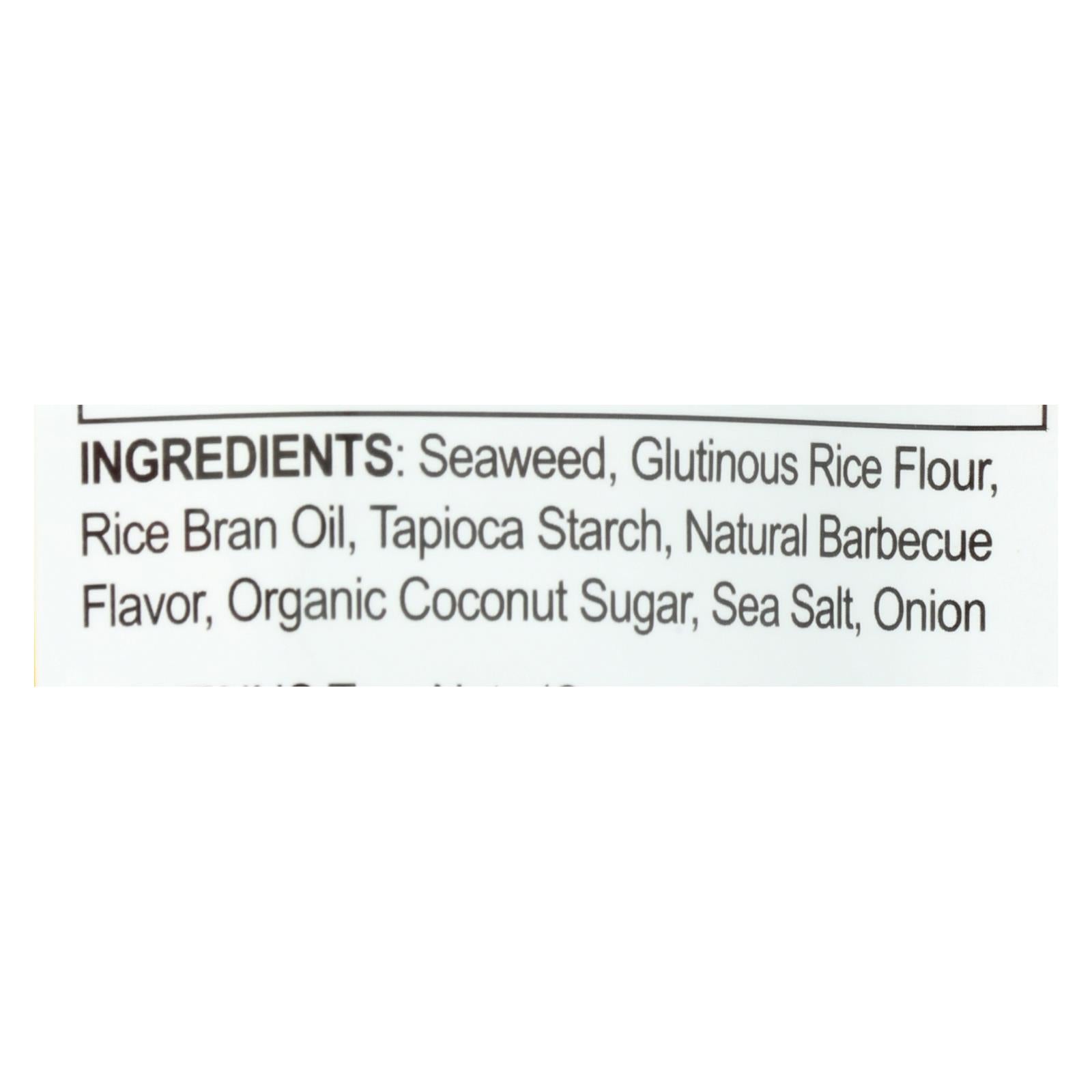 Seasnax Chomperz Crunchy Seaweed Chips - Barbecue - Case Of 8 - 1 Oz. - Maras Green