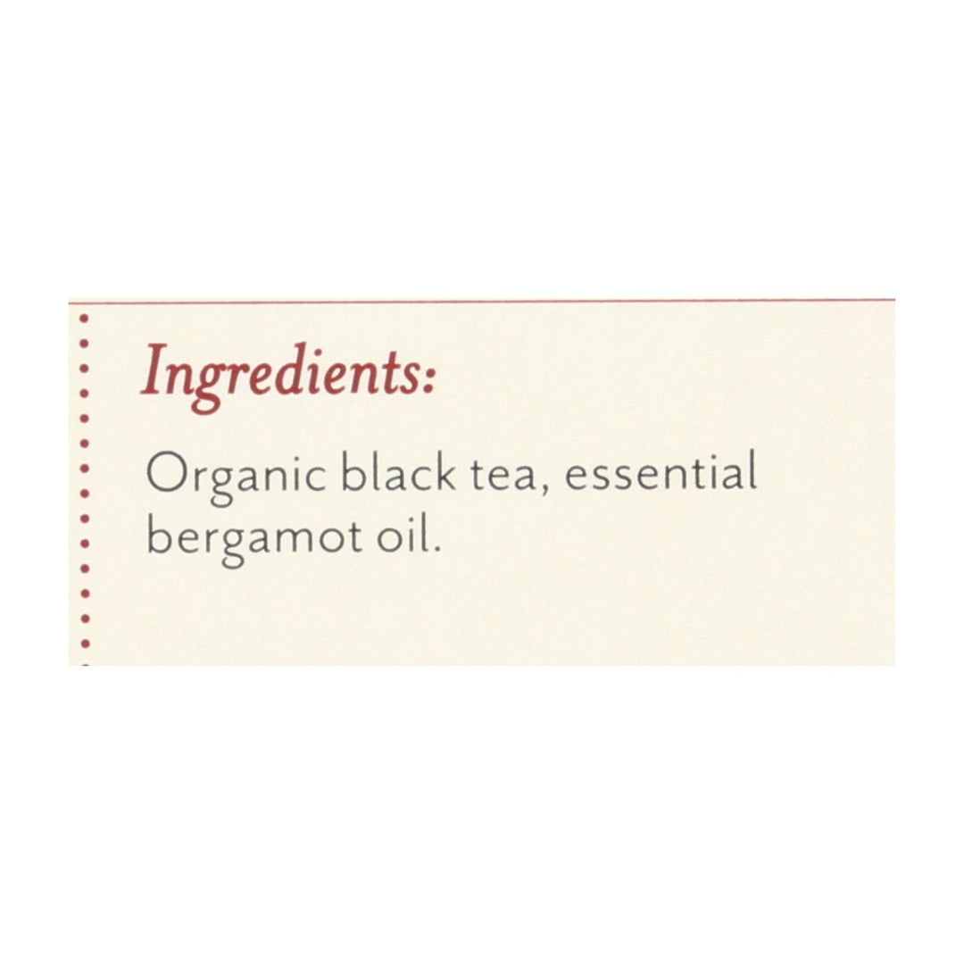 Rishi Organic Tea - Earl Grey - Case Of 6 - 15 Bags - Maras Green