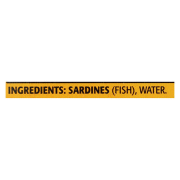 Season Brand Sardines In Water - No Salt Added - Case Of 12 - 4.375 Oz. - Maras Green