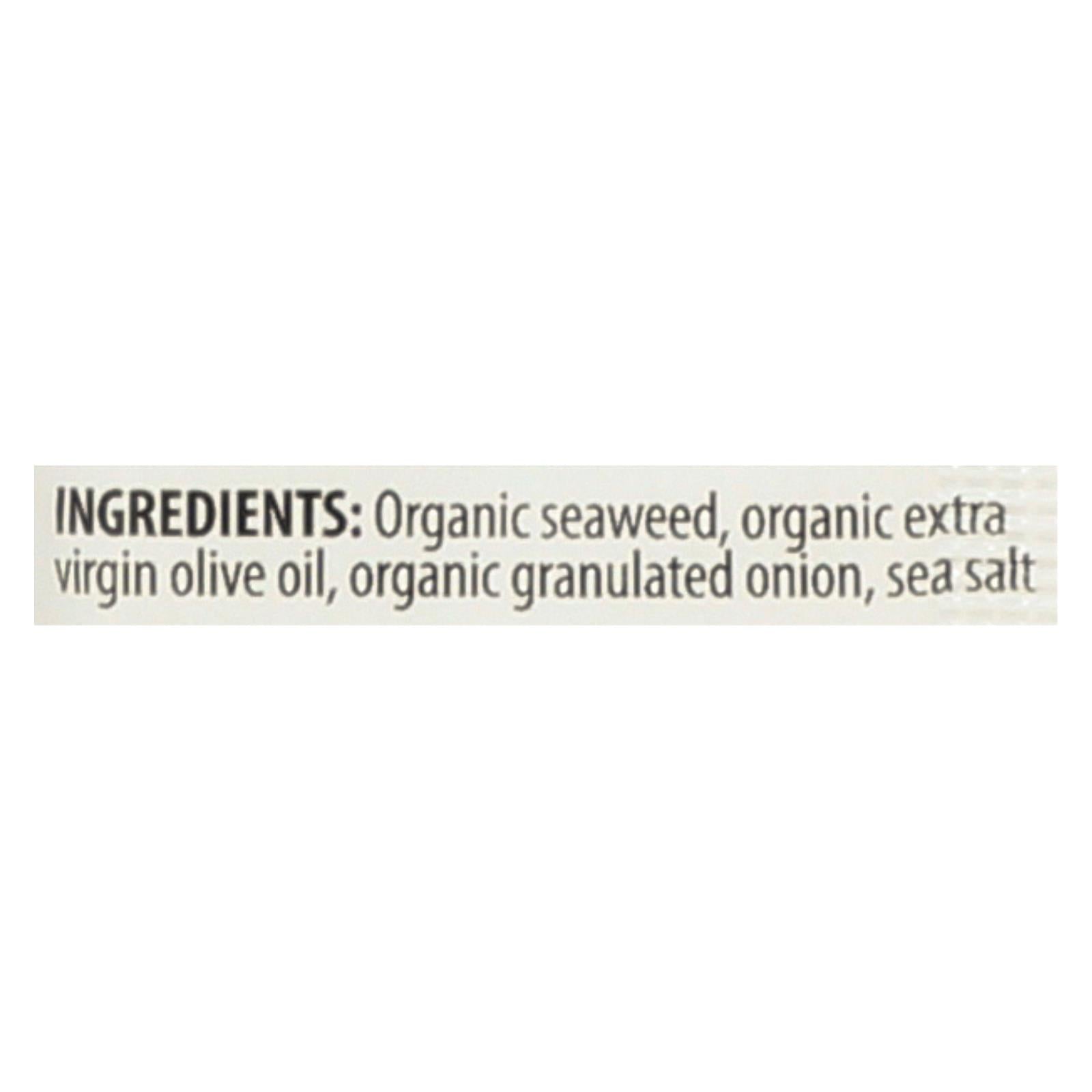 Seasnax Organic Premium Roasted Seaweed Snack - Toasty Onion - Case Of 24 - 0.18 Oz. - Maras Green