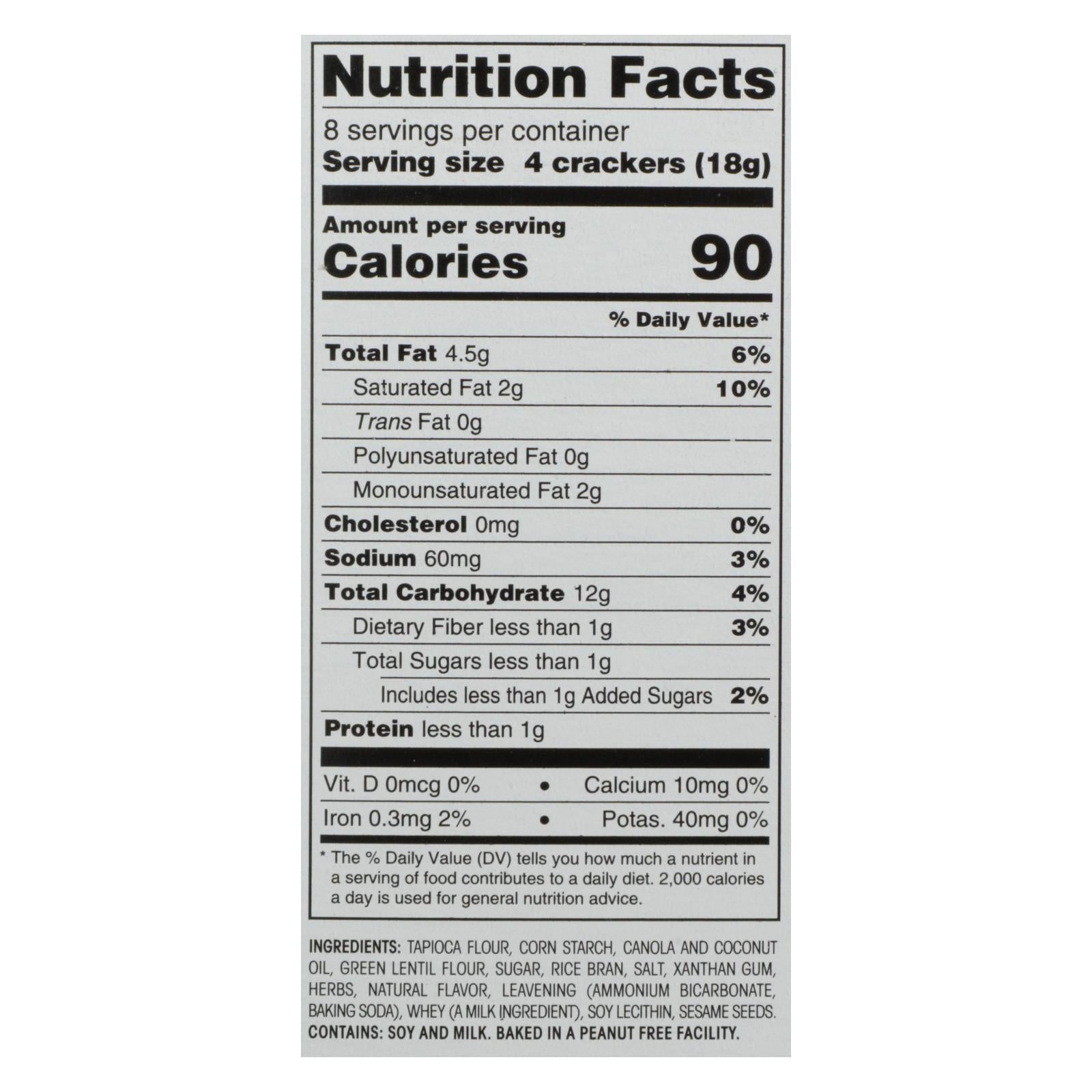 Breton/dare - Crackers - Herb And Garlic - Case Of 6 - 4.76 Oz. - Maras Green