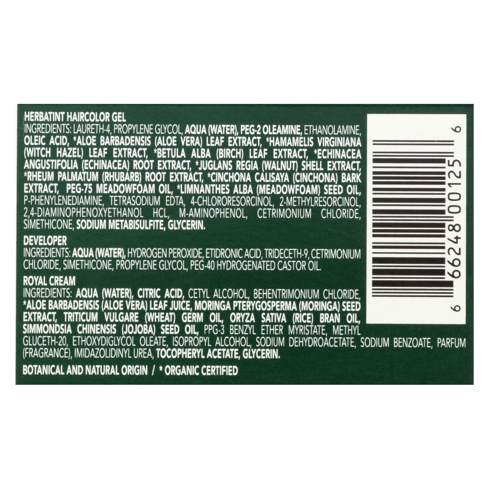 Herbatint Permanent Herbal Haircolour Gel 7c Ash Blonde - 135 Ml - Maras Green