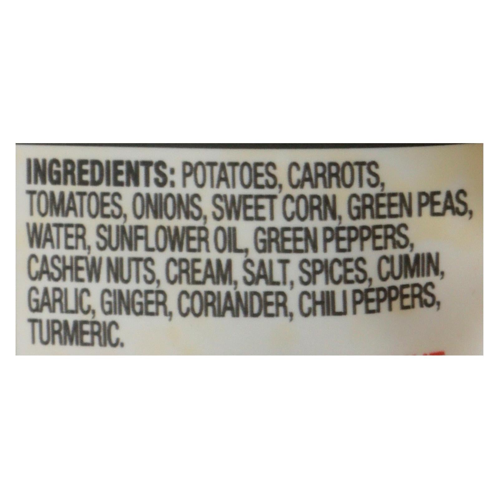 Tasty Bite Entree - Indian Cuisine - Vegetable Tikka Masala - 10 Oz - Case Of 6 - Maras Green