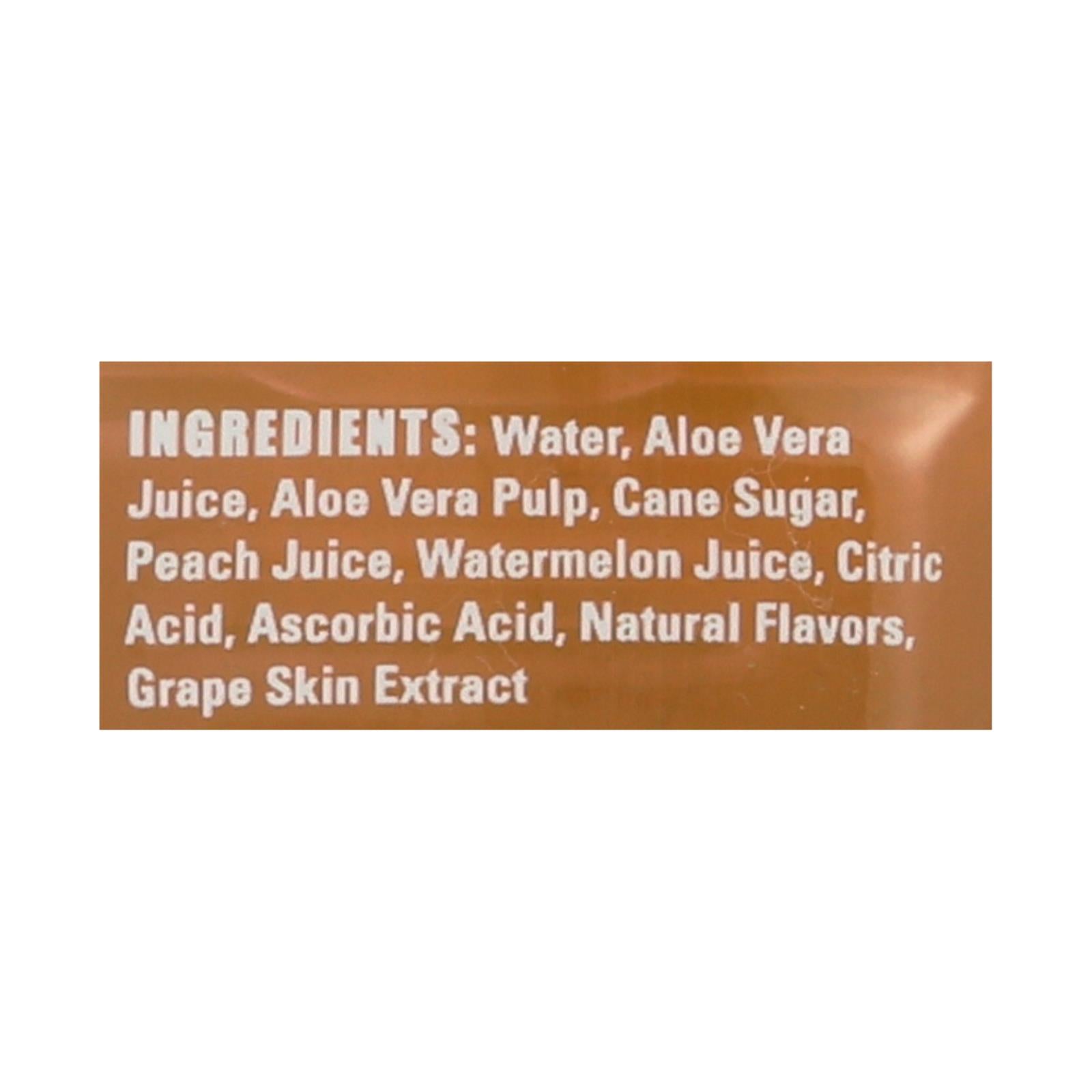 Alo Original Comfort Aloe Vera Juice Drink - Watermelon And Peach - Case Of 12 - 16.9 Fl Oz. - Maras Green