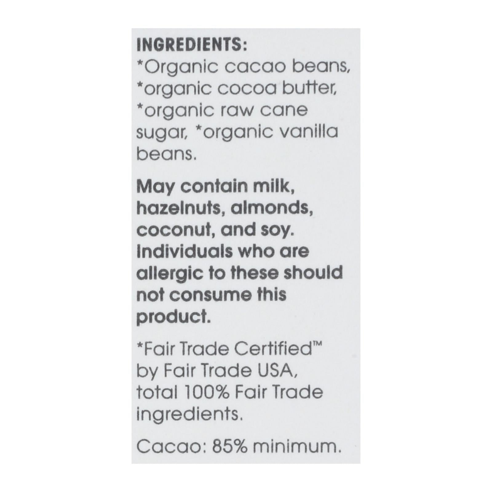 Alter Eco Americas Organic Chocolate Bar - Dark Blackout - 2.82 Oz Bars - Case Of 12 - Maras Green