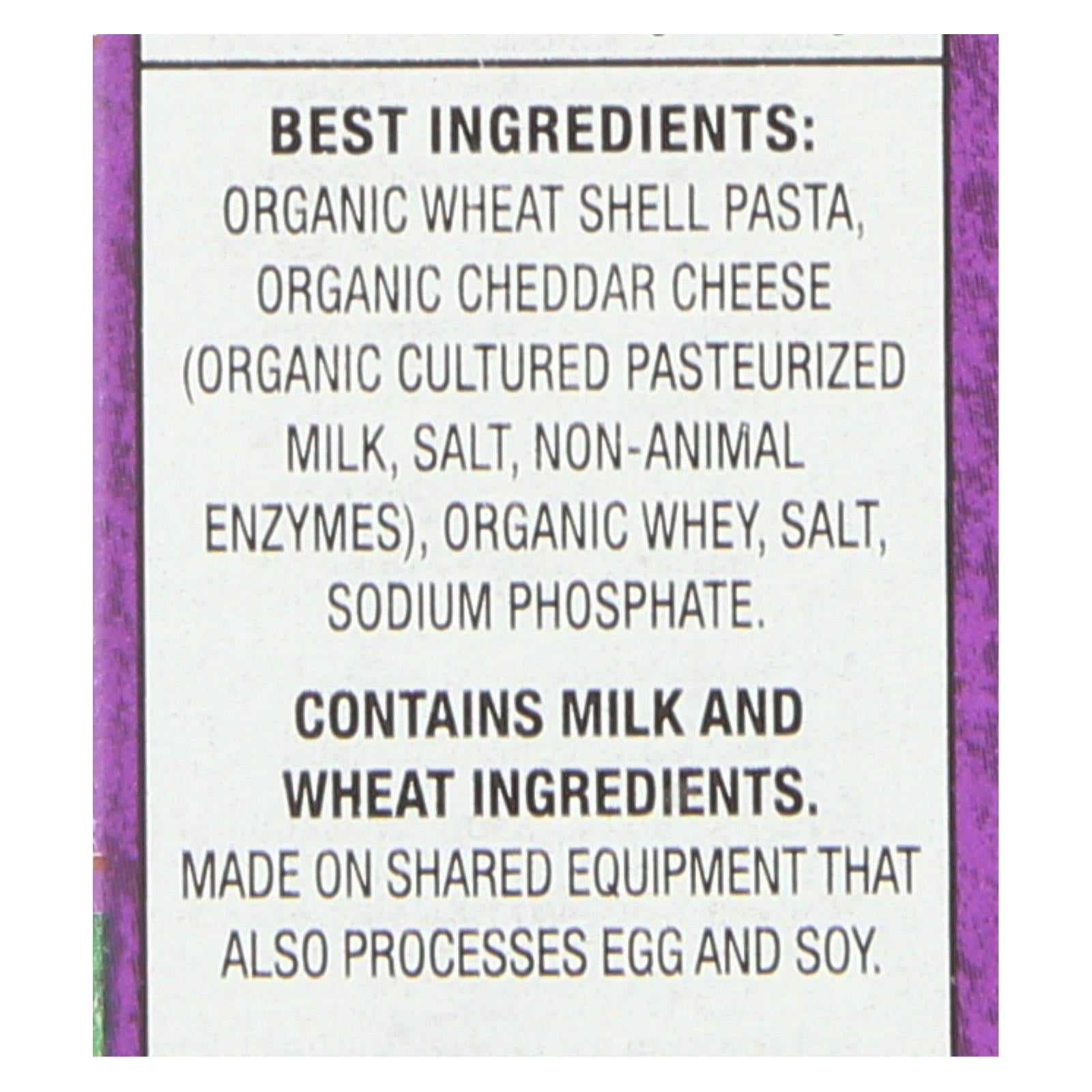 Annies Homegrown Macaroni And Cheese - Organic - Grass Fed - Shells And White Cheddar - 6 Oz - Case Of 12 - Maras Green