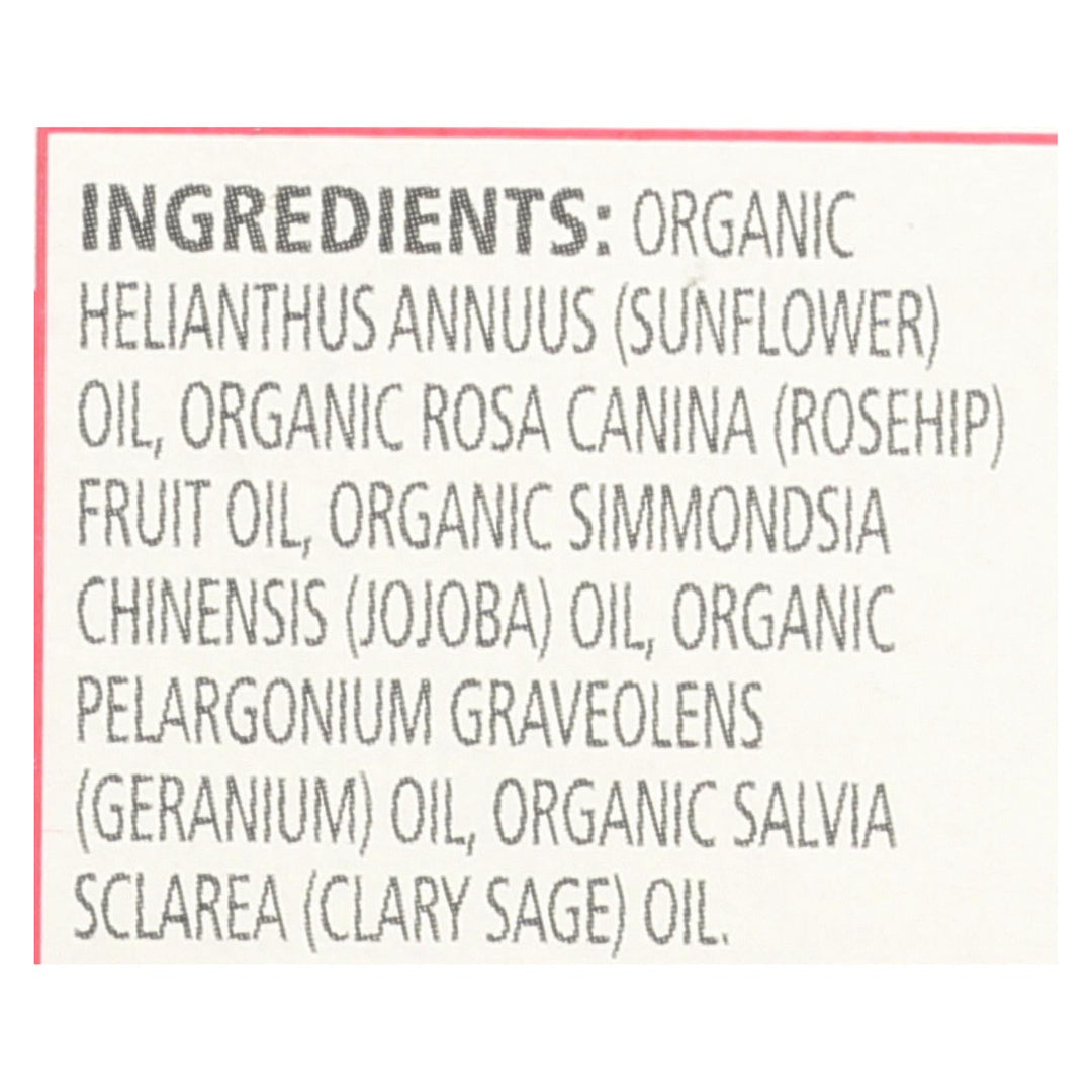 Aura Cacia - Organic Face Oil Serum - Rosehip - 1 Fl Oz - Maras Green