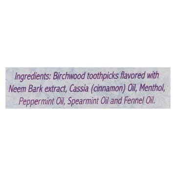 Auromere Ayurvedic Neem Picks - 100 Toothpicks - Case Of 12 - Maras Green