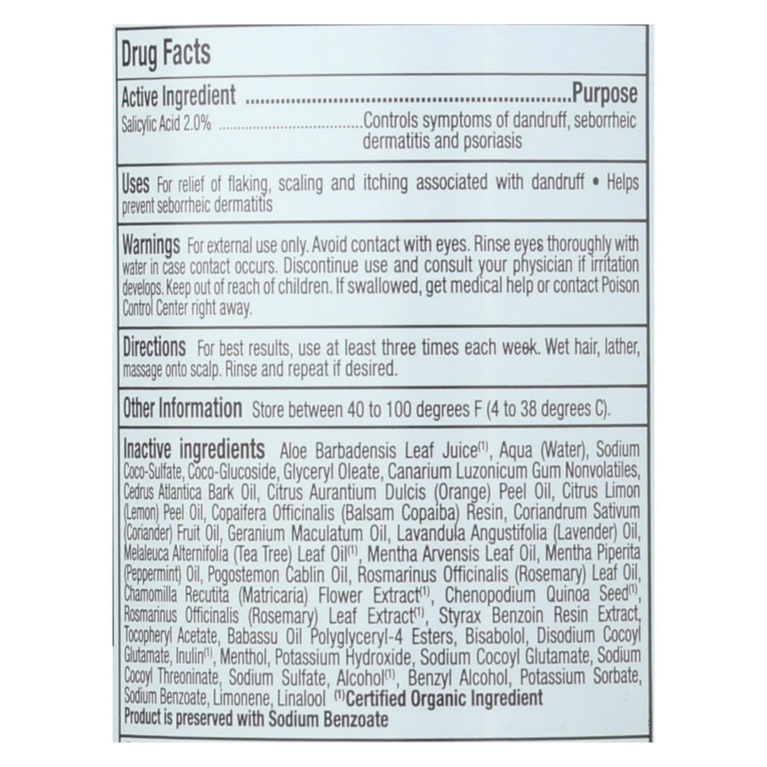 Avalon Active Organics Shampoo - Anti Dandruff - 14 Oz - Maras Green