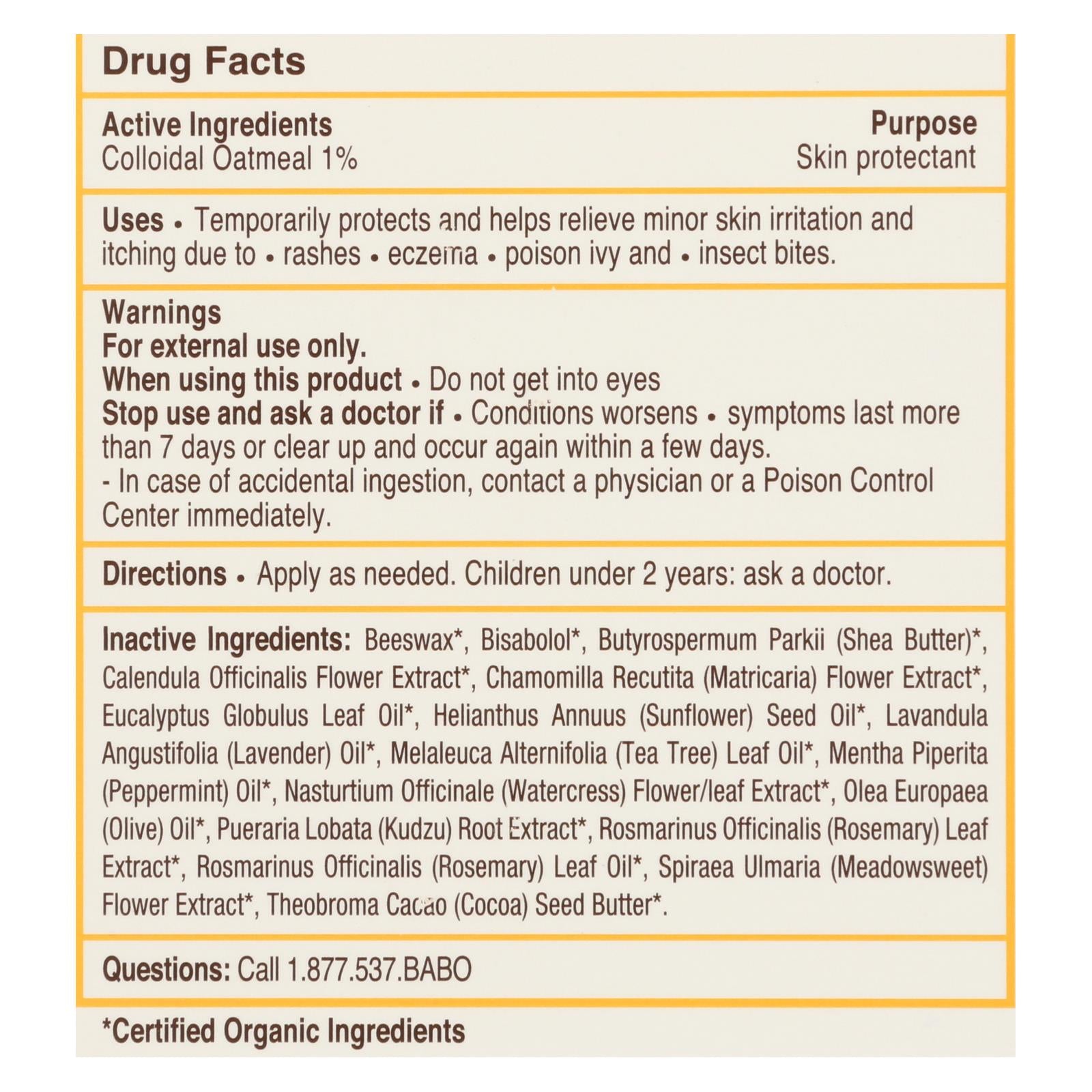 Babo Botanicals - Ontmnt Healng Snstv Baby - 1 Each - 4 Oz - Maras Green