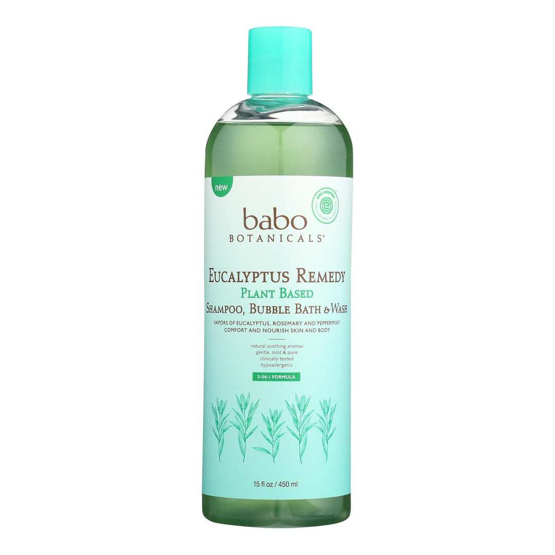 Babo Botanicals - Shamp&wash Euclpts Remdy - 1 Each - 15 Fz - Maras Green