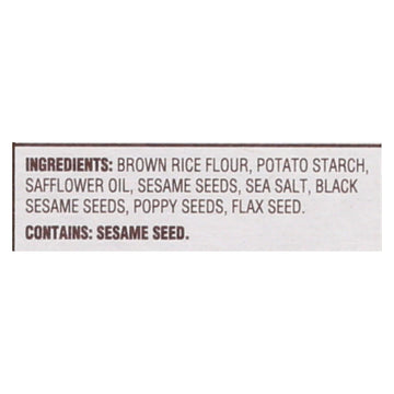 Back To Nature Multi Seed Rice Thin Crackers - Brown Rice Sesame Seeds Poppy Seeds And Flax Seed - Case Of 12 - 4 Oz. - Maras Green