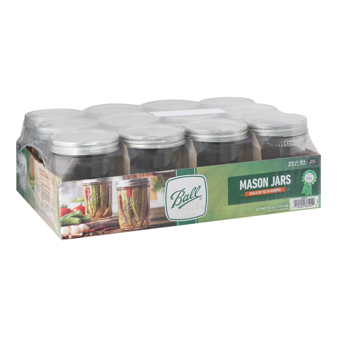 Ball Canning Pint Wide Mouth Can - Case Of 1 - 12 Count - Maras Green