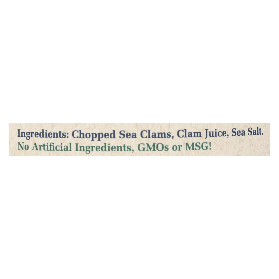 Bar Harbor - Chopped Clams - Case Of 12 - 6.5 Oz. - Maras Green