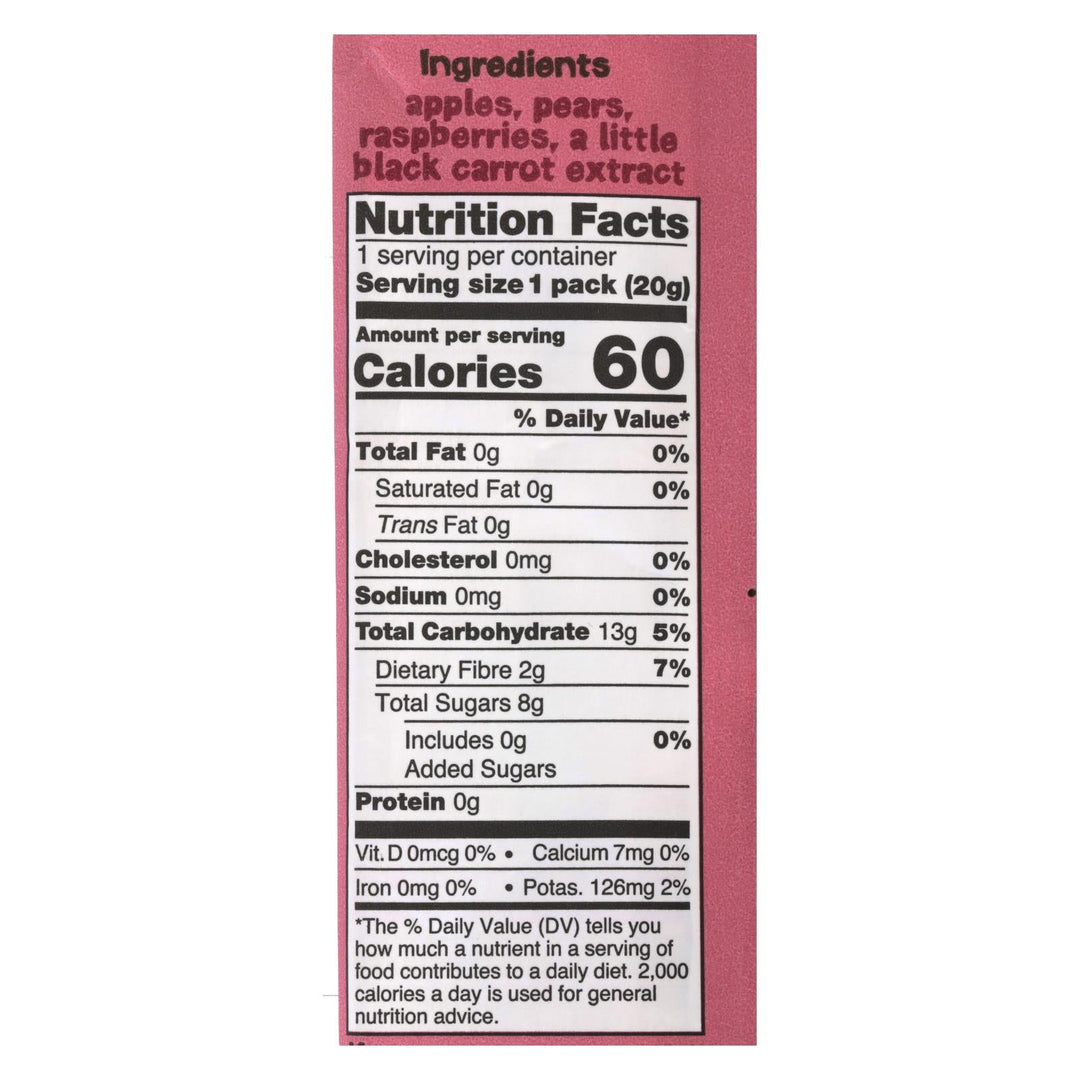 Bear Real Fruit Yoyo Snack - Raspberry - Case Of 6 - 3.5 Oz. - Maras Green